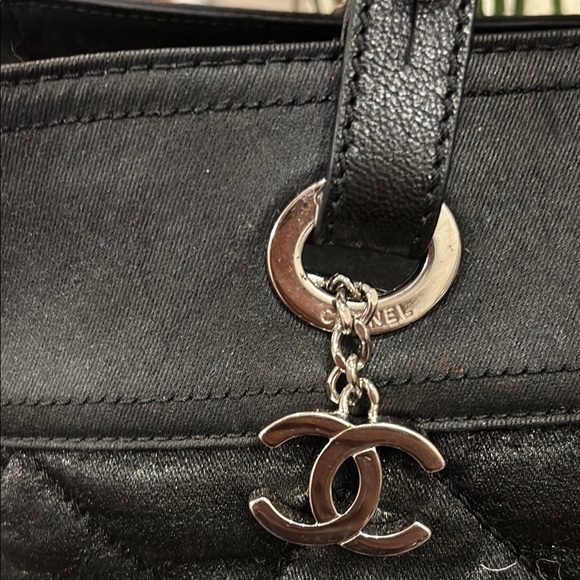 Authentic Chanel Black Quilted Canvas Paris-Biarritz Tote Bag w/COA - Picture 6 of 16